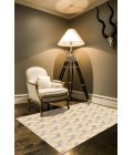 Feizy SAPHIR ZAM 3253F IN CREAM/SILVER 5' 3" X 7' 6" Area Rug