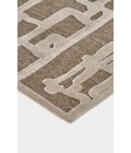 Feizy SAPHIR ZAM 3986F IN IVORY/BEIGE 1' 9" X 2' 10" Sample Area Rug