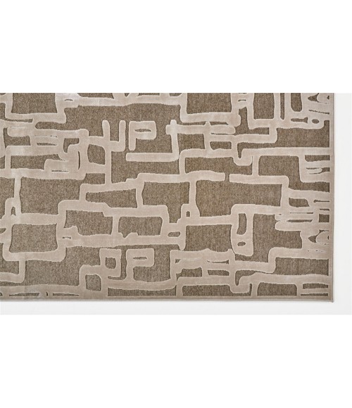 Feizy SAPHIR ZAM 3986F IN IVORY/BEIGE 1' 9" X 2' 10" Sample Area Rug