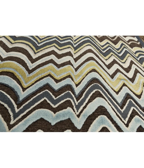 SAPHIR CABO Rug Feizy SAPHIR CABO 3191F IN DARK CHOCOLATE/AQUA 5' 3" X 7' 6" Area Rug