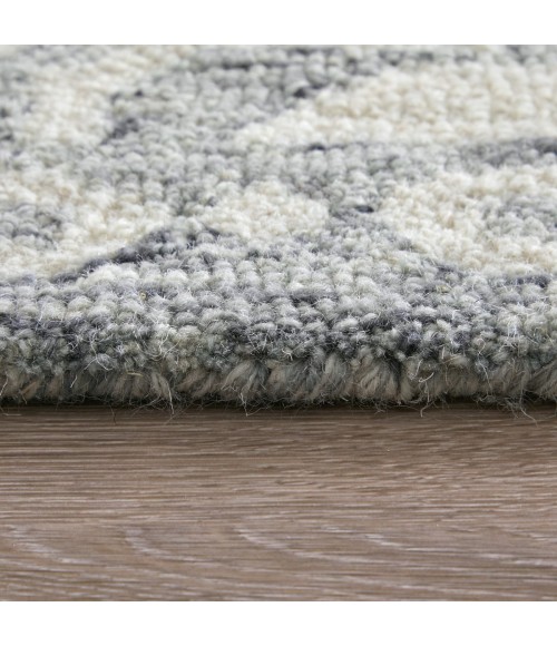 Feizy Belfort Gray/White 8698A27F 5 ft. X 8 ft. Rect. Rug