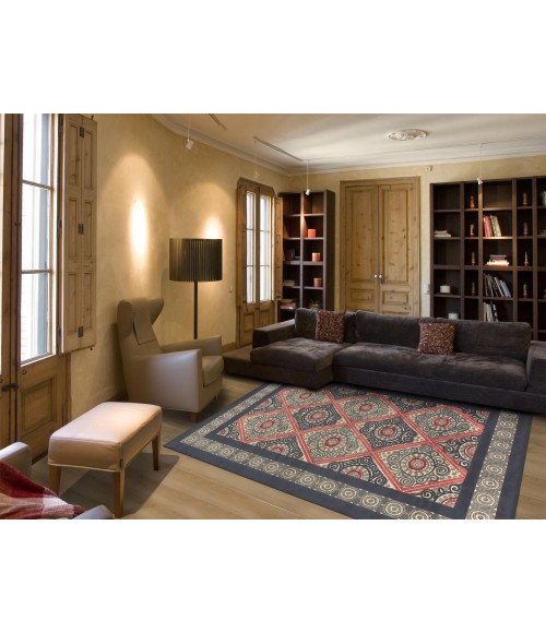 SAPHIR OBZEED Rug Feizy SAPHIR OBZEED 3256F IN CREAM/CHARCOAL 2' 6" x 8' Runner Area Rug