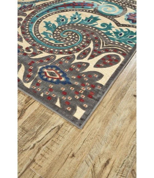 SAPHIR OBZEED Rug Feizy SAPHIR OBZEED 3271F IN CREAM/NUTMEG 5' 3" X 7' 6" Area Rug