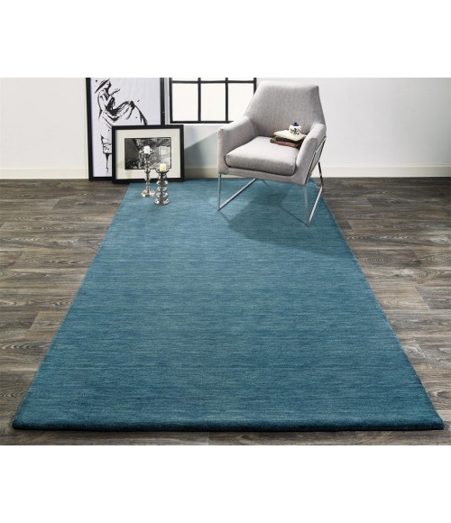 Feizy LUNA 8049F IN TEAL 3' 6" x 5' 6" Area Rug