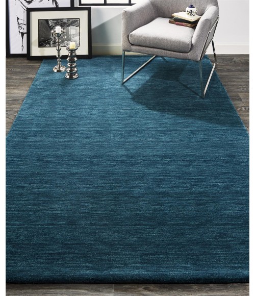 Feizy LUNA 8049F IN TEAL 3' 6" x 5' 6" Area Rug