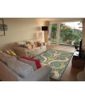 SAPHIR YARDLEY Rug Feizy SAPHIR YARDLEY 3656F IN CREAM/DARK GRAY 5' 3" X 7' 6" Area Rug