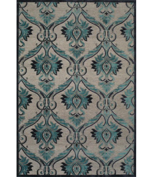 Feizy SAPHIR YARDLEY 3658F IN PEWTER/CHARCOAL 2' 6" x 8' Runner Area Rug