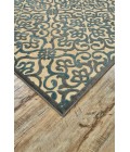 SAPHIR YARDLEY Rug Feizy SAPHIR YARDLEY 3659F IN CREAM/MARINE 5' 3" X 7' 6" Area Rug