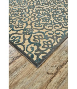 Feizy Saphir Yardley 3659F CREAM/MARINE Area Rug 5 ft. 3 X 7 ft. 6 Rectangle