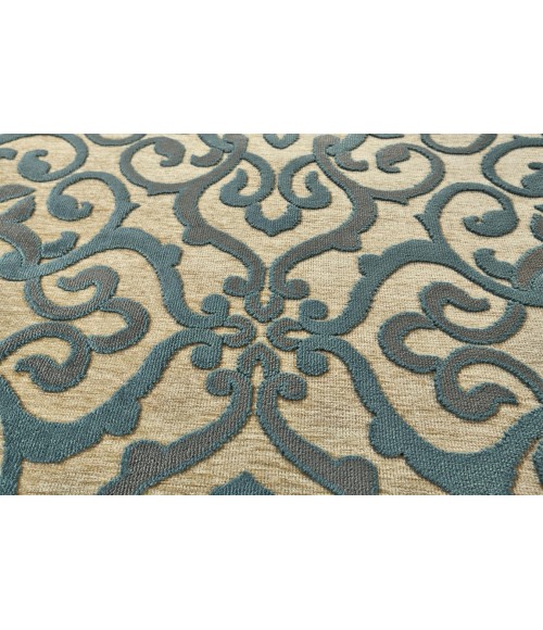 SAPHIR YARDLEY Rug Feizy SAPHIR YARDLEY 3659F IN CREAM/MARINE 5' 3" X 7' 6" Area Rug