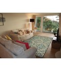 SAPHIR YARDLEY Rug Feizy SAPHIR YARDLEY 3659F IN CREAM/MARINE 5' 3" X 7' 6" Area Rug