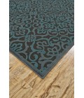 Feizy SAPHIR YARDLEY 3659F IN DARK GRAY/MARINE 2' 2" x 4' Area Rug