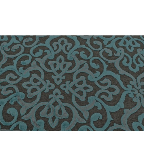 Feizy SAPHIR YARDLEY 3659F IN DARK GRAY/MARINE 2' 2" x 4' Area Rug