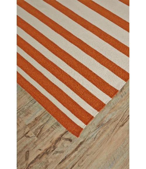 Feizy SARGASSO I 0633F IN ORANGE/WHITE 4' x 6' Area Rug