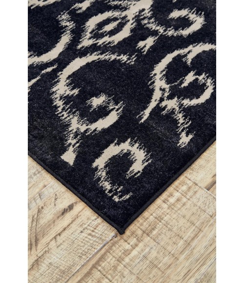 AZERI Rug Feizy AZERI 3842F IN BLACK/ECRU 2' 2" x 4' Area Rug