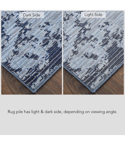 Feizy Sonora Blue/Black Rug SNR39PLF 2 ft. 6 in. X 7 ft. 3 in. Rect. - Rugs Town Feizy Sonora Blue/Black SNR39PLF 2 ft. 6 in. X 7 ft. 3 in. Rect. Rug