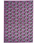 SAPHIR RUBUS Rug Feizy SAPHIR RUBUS 3253F IN DARK GRAY/RASPBERRY 5' 3" X 7' 6" Area Rug