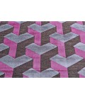 SAPHIR RUBUS Rug Feizy SAPHIR RUBUS 3253F IN DARK GRAY/RASPBERRY 5' 3" X 7' 6" Area Rug