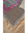 SAPHIR RUBUS Rug Feizy SAPHIR RUBUS 3360F IN DARK GRAY/RASPBERRY 2' 6" x 8' Runner Area Rug
