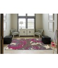 SAPHIR RUBUS Rug Feizy SAPHIR RUBUS 3360F IN DARK GRAY/RASPBERRY 2' 6" x 8' Runner Area Rug