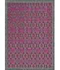 SAPHIR RUBUS Rug Feizy SAPHIR RUBUS 3361F IN DARK GRAY/RASPBERRY 5' 3" X 7' 6" Area Rug