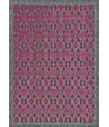 Feizy SAPHIR RUBUS 3361F IN DARK GRAY/RASPBERRY 5' 3" X 7' 6" Area Rug