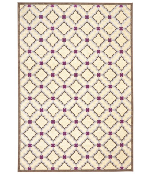 SAPHIR RUBUS Rug Feizy SAPHIR RUBUS 3372F IN CREAM/LIGHT SILVER 7' 6" X 10' 6" Area Rug