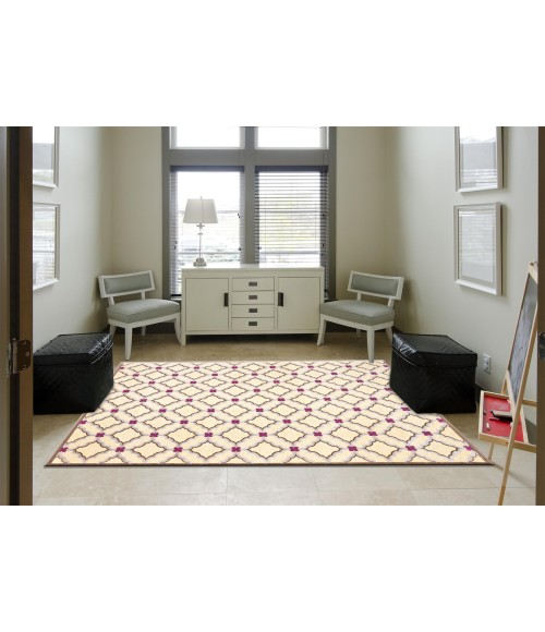 SAPHIR RUBUS Rug Feizy SAPHIR RUBUS 3372F IN CREAM/LIGHT SILVER 7' 6" X 10' 6" Area Rug
