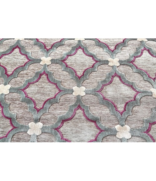 SAPHIR RUBUS Rug Feizy SAPHIR RUBUS 3372F IN PEWTER/DARK GRAY 2' 2" x 4' Area Rug