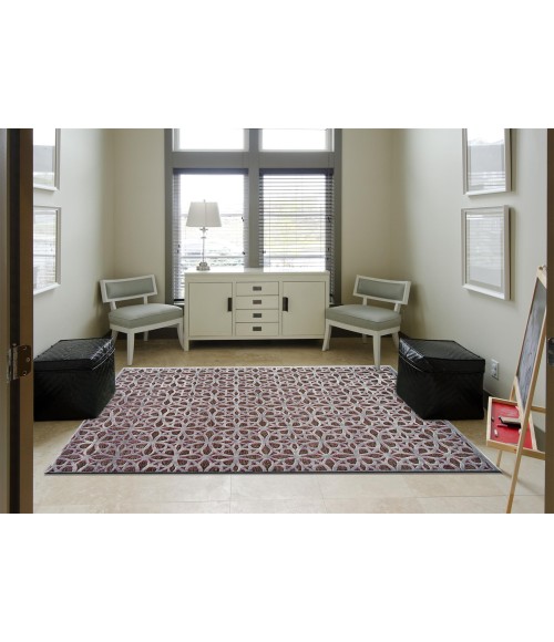 SAPHIR RUBUS Rug Feizy SAPHIR RUBUS 3373F IN CREAM/DARK GRAY 2' 2" x 4' Area Rug