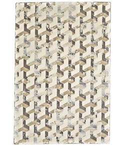 Feizy Azeri Lll 3860F CREAM/SILVER Area Rug 5 ft. X 8 ft. Rectangle