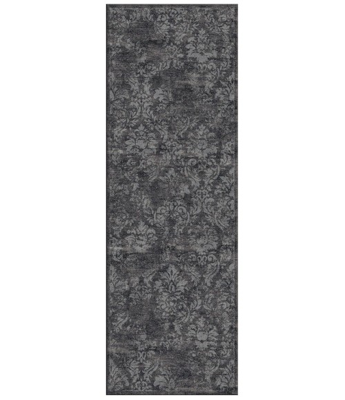 AZERI IV Rug Feizy AZERI IV 3852F IN DARK GRAY/DARK GRAY 2' 10" X 7' 10" Runner Area Rug
