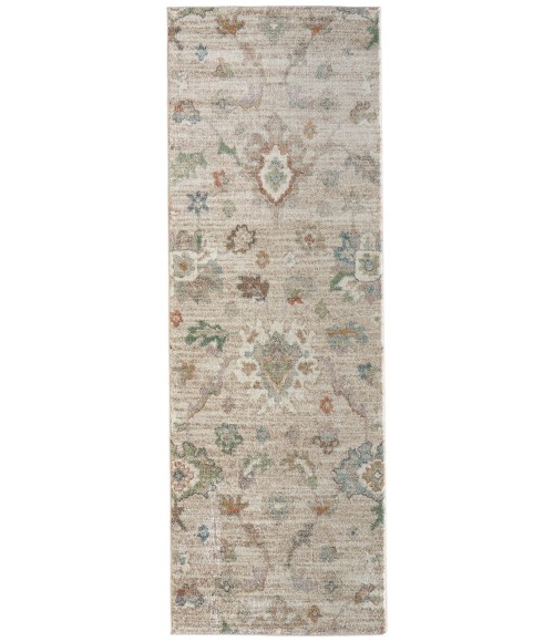 Feizy Dartmouth Tan/Brown/Blue DRT39QKF 2 ft. 6 in. X 7 ft. 3 in. Rect. Rug
