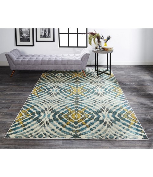 KEATS Rug Feizy KEATS 3469F IN TEAL 10' 2" X 13' 9" Area Rug