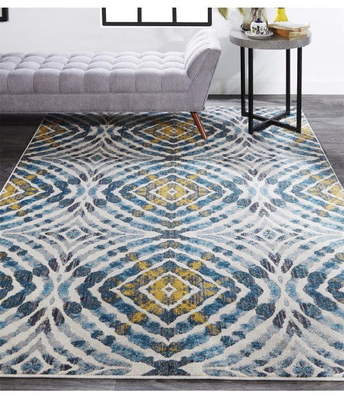 KEATS Rug Feizy KEATS 3469F IN TEAL 10' 2" X 13' 9" Area Rug