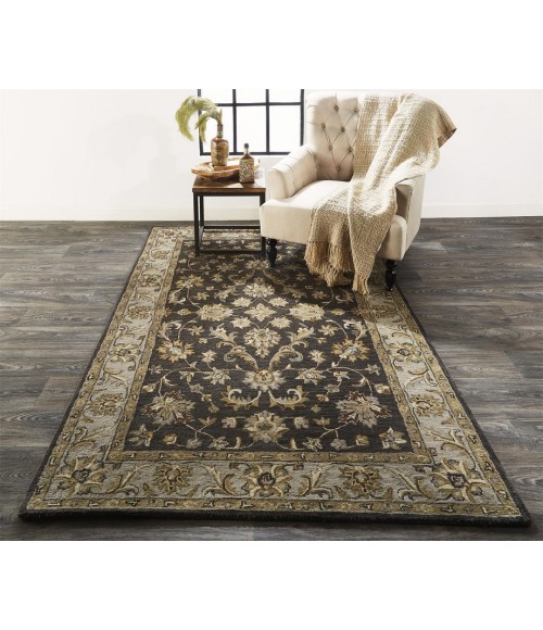 EATON Rug Feizy EATON 8397F IN CHARCOAL 2' x 3' Sample Area Rug