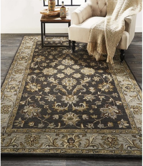EATON Rug Feizy EATON 8397F IN CHARCOAL 2' x 3' Sample Area Rug
