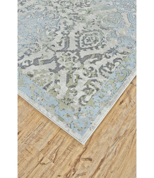 Feizy KATARI 3374F IN ICE/BIRCH 2' 10" X 7' 10" Runner Area Rug