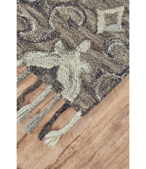 Feizy ABELIA 8676F IN IVORY/GRAY 2' x 3' Sample Area Rug