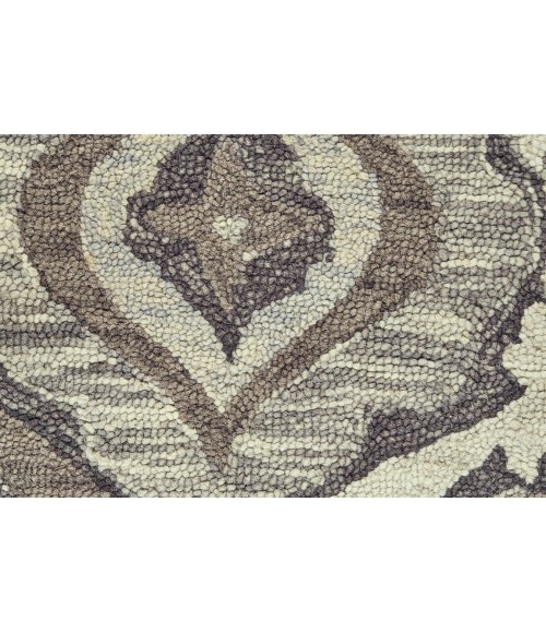 Feizy ABELIA 8676F IN IVORY/GRAY 2' x 3' Sample Area Rug