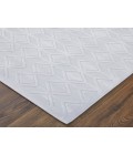 Feizy Saphir Mira WHITE/WHITE 6803494F 7 ft. 6 in. X 7 ft. 6 in. Round Rug