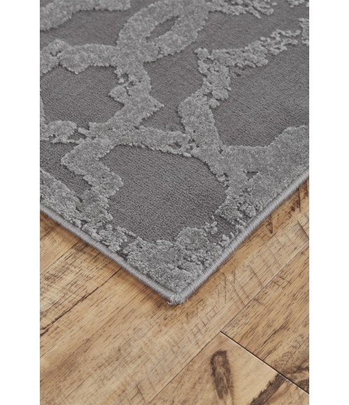 Feizy AKHARI 3675F IN SILVER 2' 10" X 7' 10" Runner Area Rug