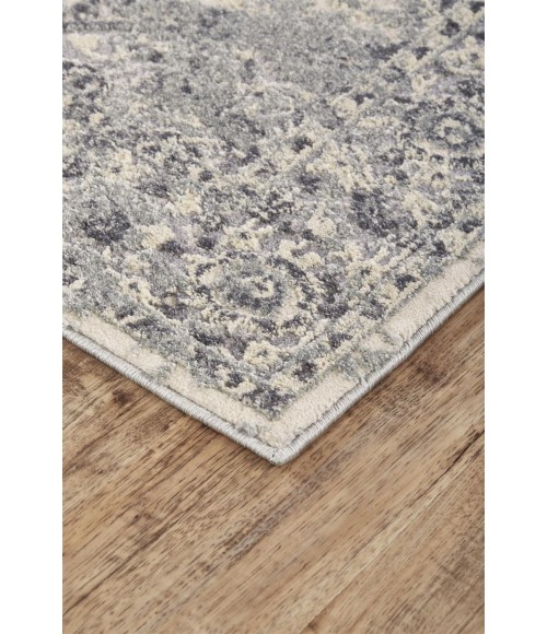 Feizy AKHARI 3684F IN SILVER/BEIGE 1' 8" X 2' 10" Sample Area Rug