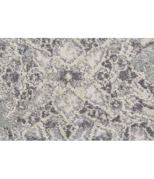 Feizy AKHARI 3684F IN SILVER/BEIGE 1' 8" X 2' 10" Sample Area Rug