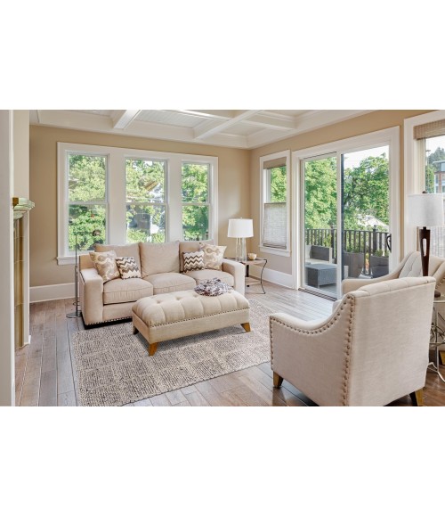 Feizy BERKELEY 0739F IN NATURAL/GRAY 5' x 8' Area Rug