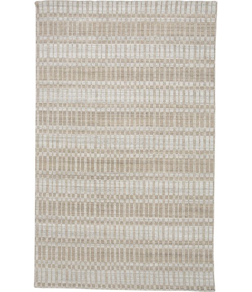 Feizy ODELL 6385F IN TAN/SILVER 5' X 7' 6" Area Rug