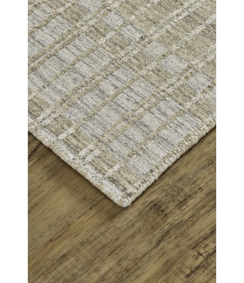 Feizy ODELL 6385F IN TAN/SILVER 5' X 7' 6" Area Rug