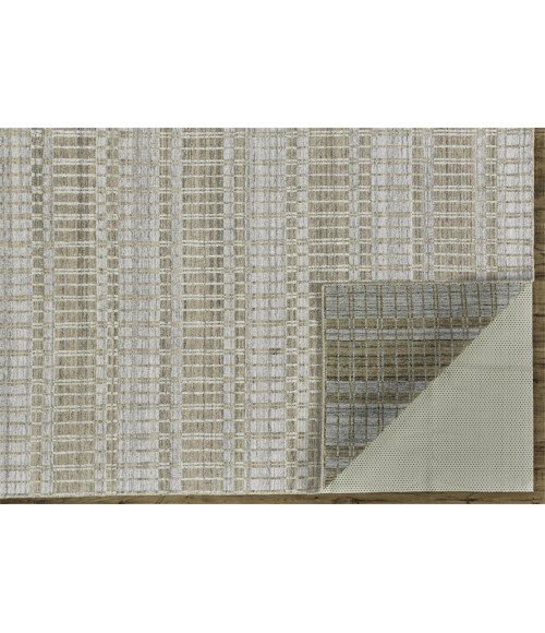 Feizy ODELL 6385F IN TAN/SILVER 5' X 7' 6" Area Rug