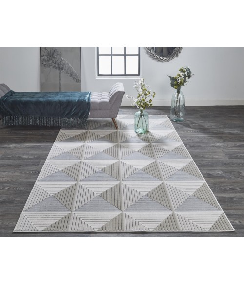 Feizy MICAH 3044F IN BEIGE/GRAY 10' X 13' 2" Area Rug