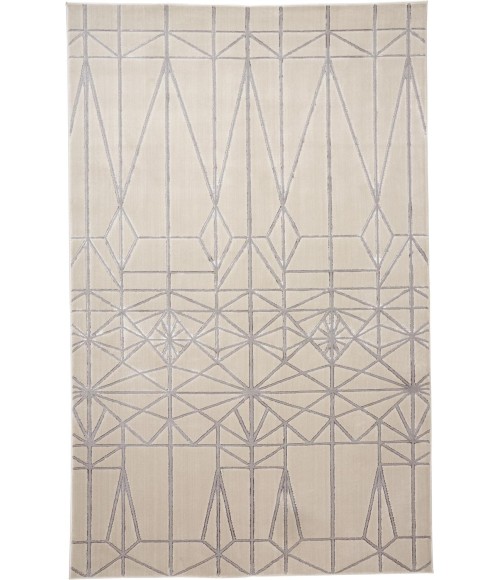 Feizy MICAH 3045F IN IVORY/SILVER 5' x 8' Area Rug